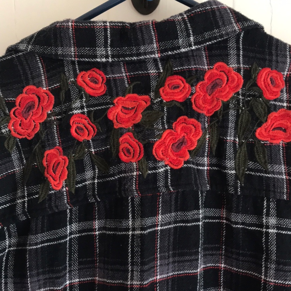 Last chance AE oversized flannel embroidered
